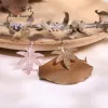 Natural leaf necklace earrings, cut mini seven-cornered maple leaf jewelry accessories, diy finished product materials wholesale Specification image